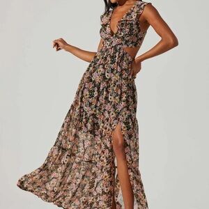 ASTR the label Women's Maxi Floral Cutout Dress